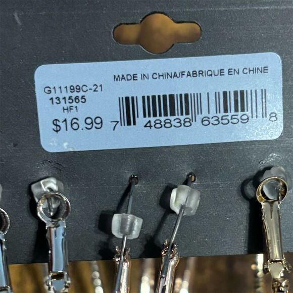 GUESS Los Angeles Set of 6 Bangle Bracelets - Picture 2 of 3